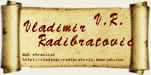 Vladimir Radibratović vizit kartica